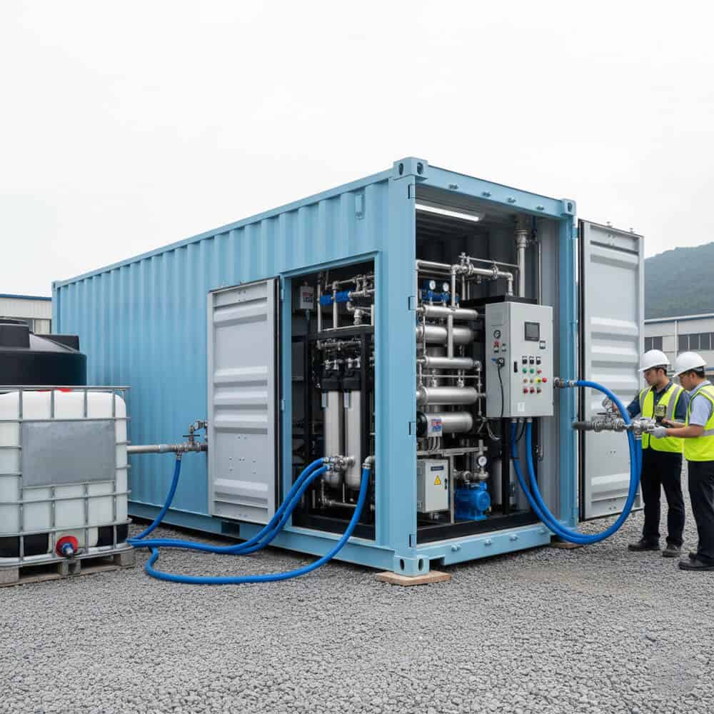 Containerised water purification system